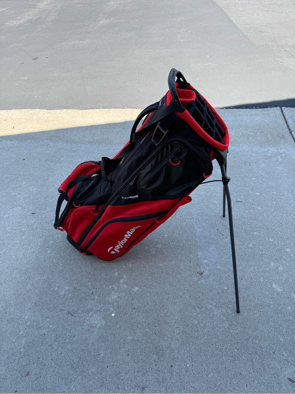 TaylorMade Black and Red Stand Golf Bag